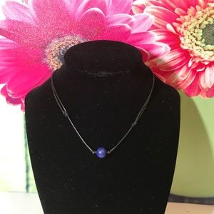 Lapis lazuli choker necklace handmade bead choker